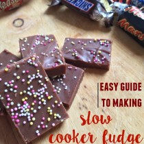 Easy slow cooker fudge, chocolate and vanilla slow cooker fudge recipe by lukeosaurusandme.co.uk