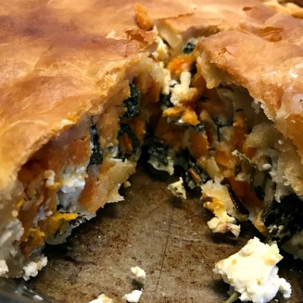 Vegetarian Sweet Potato and Feta Pie - Lukeosaurus And Me