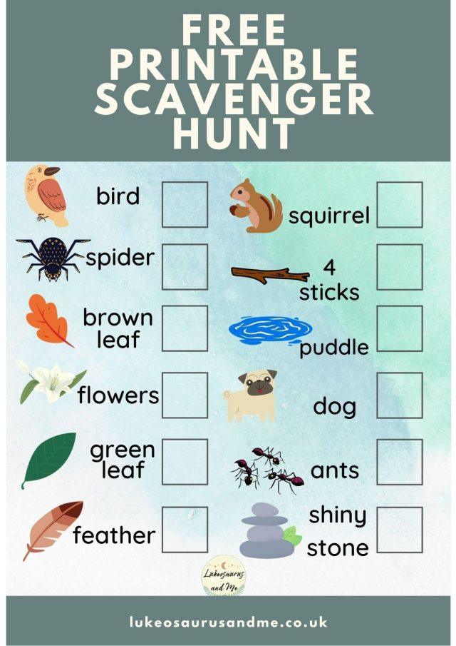 Feb Half Term Scavenger Hunt - FREE PRINTABLE - Lukeosaurus And Me