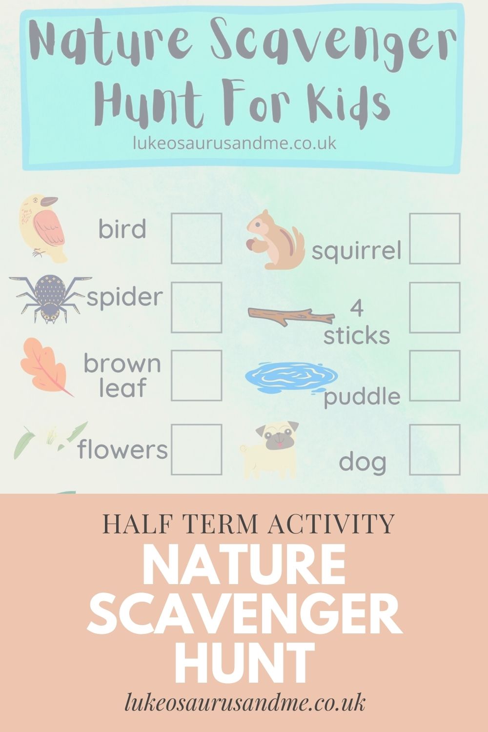 Feb Half Term Scavenger Hunt - Free Printable - Lukeosaurus And Me